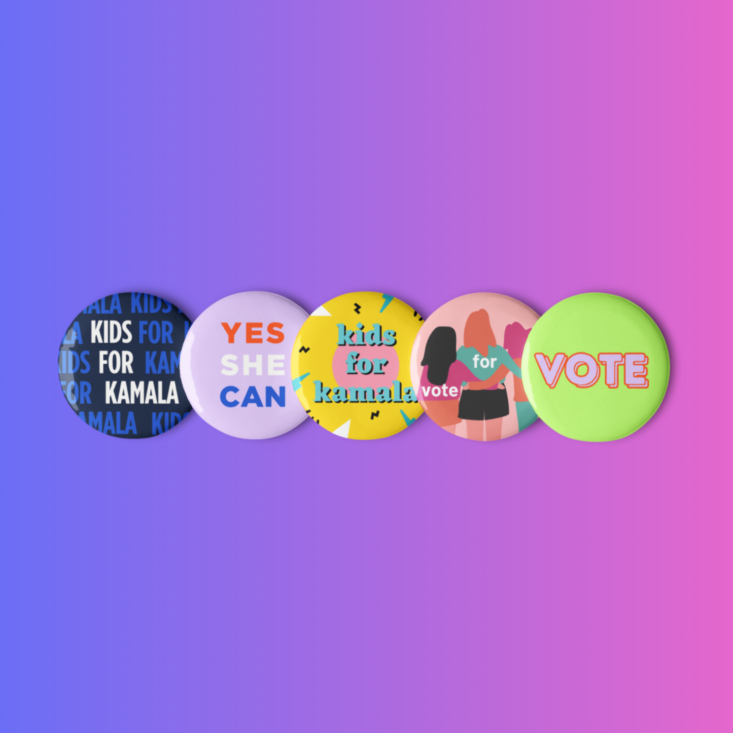 KIDS FOR KAMALA | 2024 Campaign Buttons - Variety Pack 1