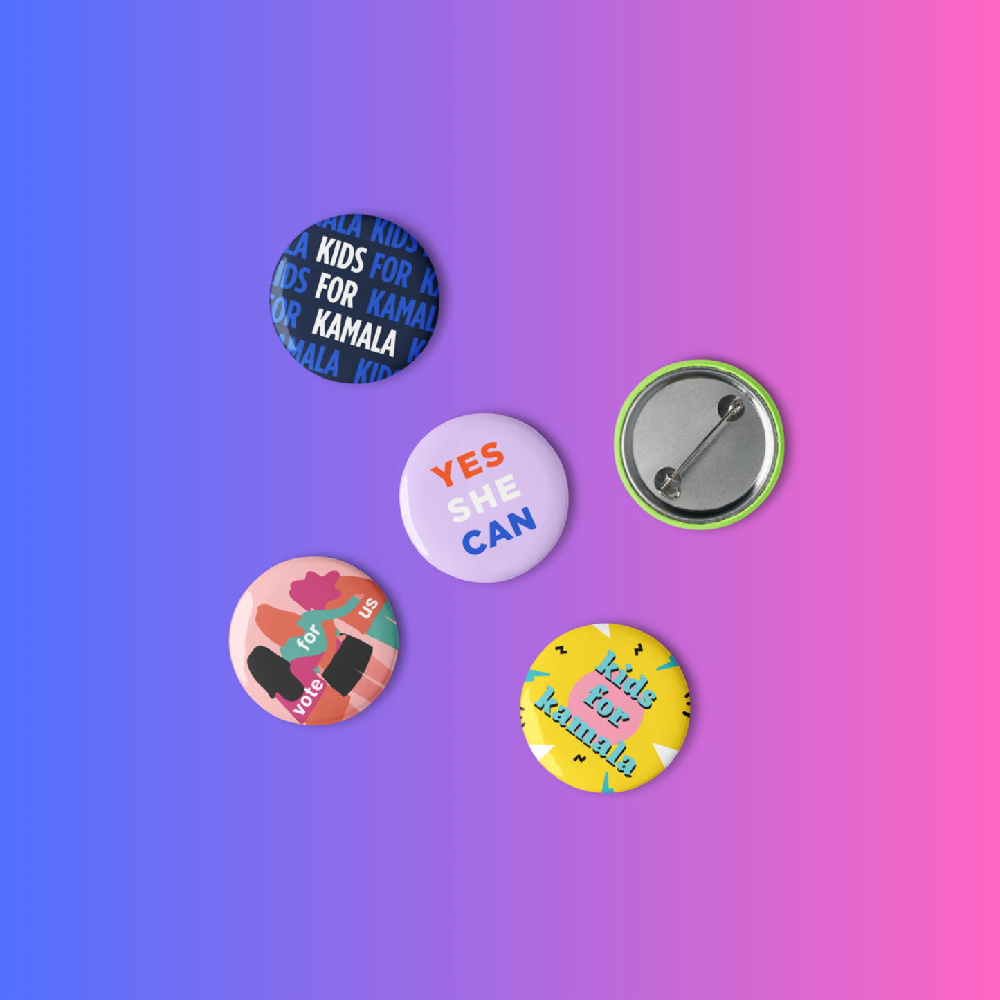 KIDS FOR KAMALA | 2024 Campaign Buttons - Variety Pack 1