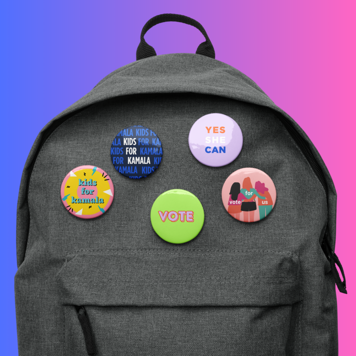 KIDS FOR KAMALA | 2024 Campaign Buttons - Variety Pack 1